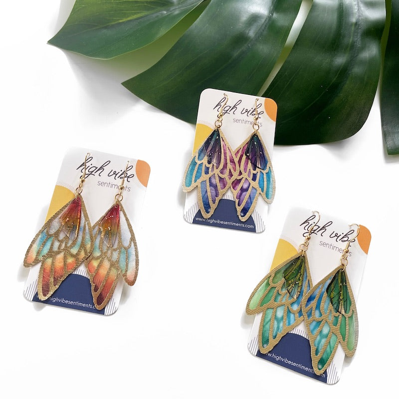 Earrings - Butterfly Dangles