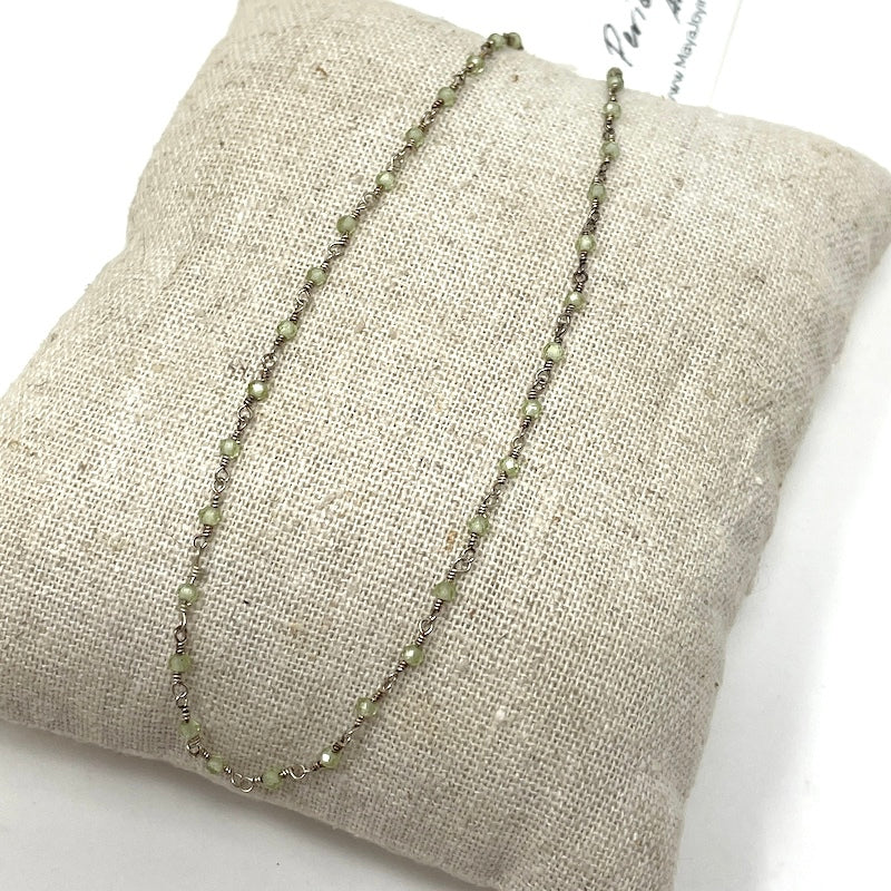 Gemstone Anklet - Silver