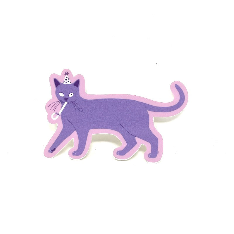 Sticker - Purple Party Cat