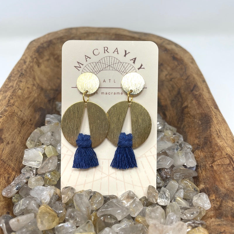 Earrings - Open Disc | Brass