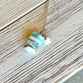 Necklace - Larimar and Shell Heart