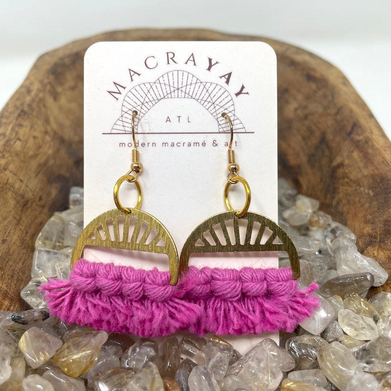 Earrings - Brass Rays