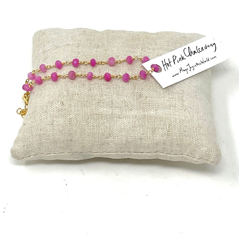 Gemstone Anklet - Gold
