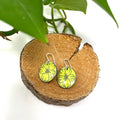 Lemon Sorbet Yellow Poppy Doodle Earrings