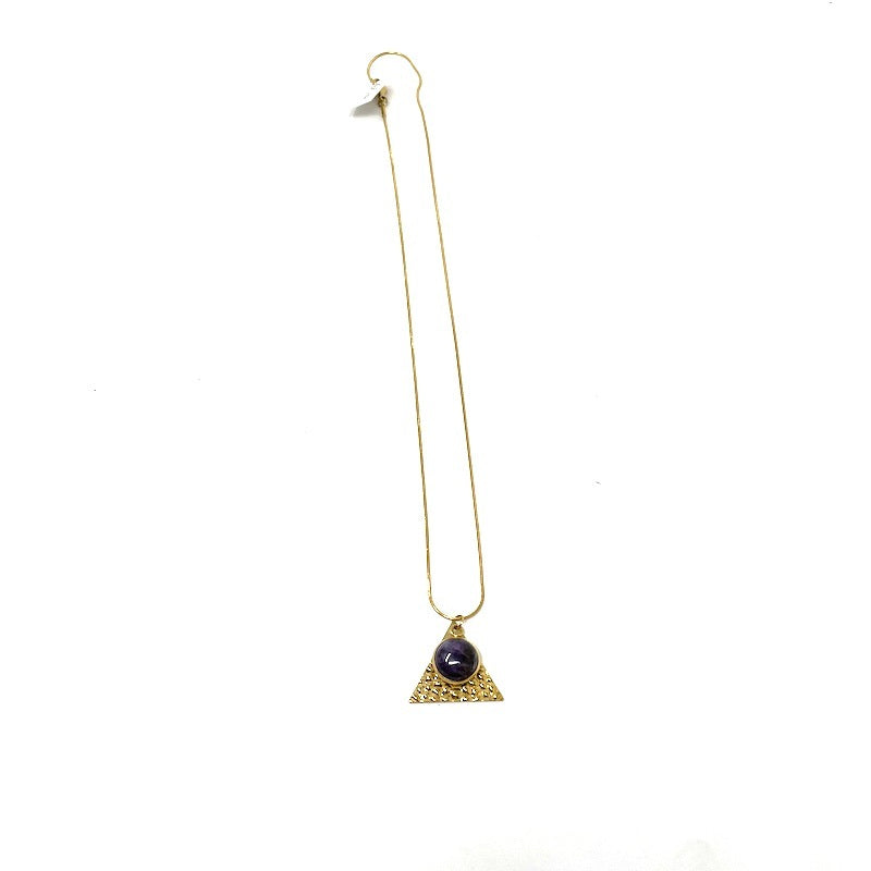 Necklace - Triangle gem | Amethyst