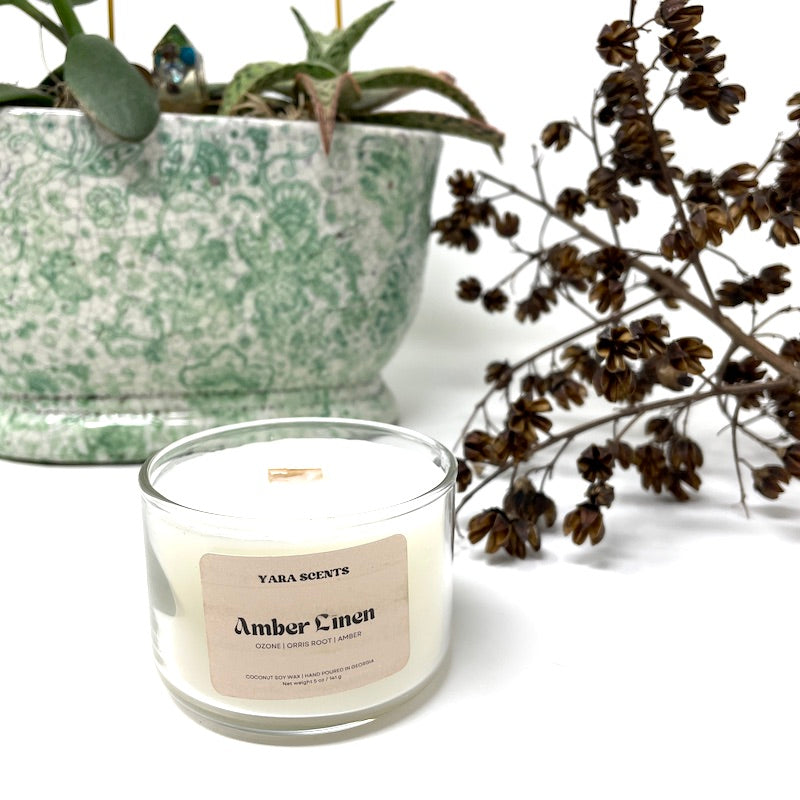 Soy Candle - Amber Linen
