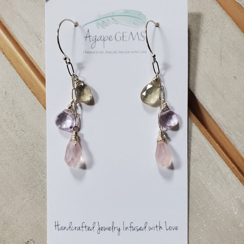 Earrings - Pink Tulip Drops