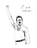 Card - I will rock you (Freddy Mercury)