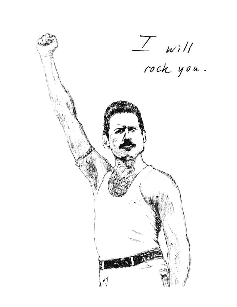 Card - I will rock you (Freddy Mercury)