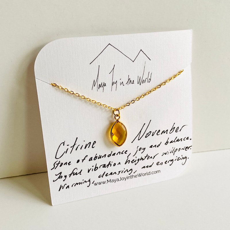 Birthstone Necklace - Gold