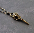 Necklace - Flower Skull - Antique