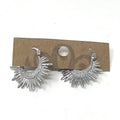 Earrings - D097 Spike Huggie Silver Hoop