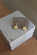 Earrings - Hammered Gold Disc