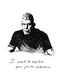 Card - I want to explore (Anthony Bourdain)