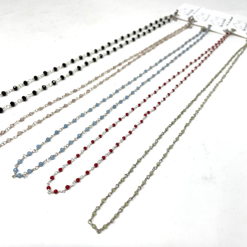 Gemstone Necklace - Silver