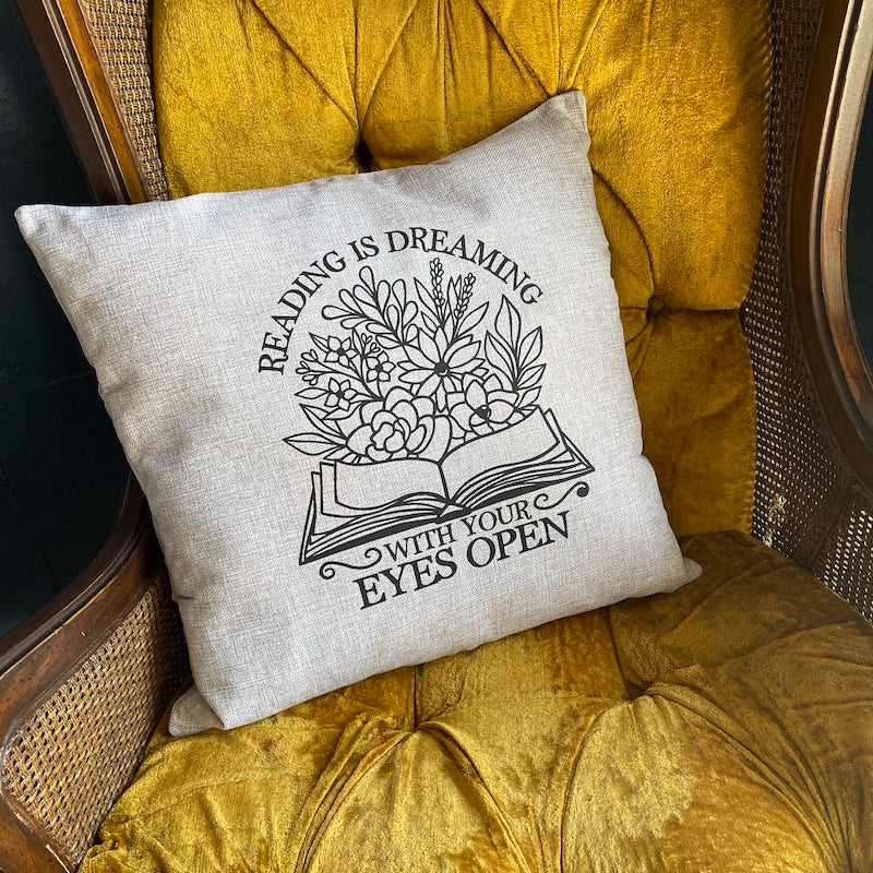 Throw Pillow - Reading is Dreaming