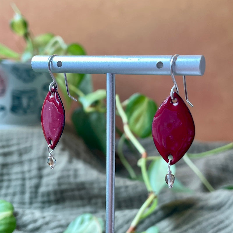 Petal Drop Enamel Earrings