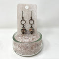 Earrings- Brass + Carved Bone