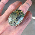 Ring - Large green agate