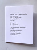 Card - I think I have to stop pretending