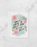 Card - You're Doing A Great Job Being Alive