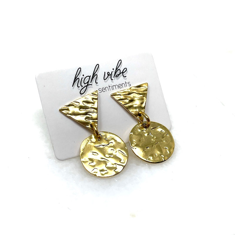 Studs - Hammered Geo