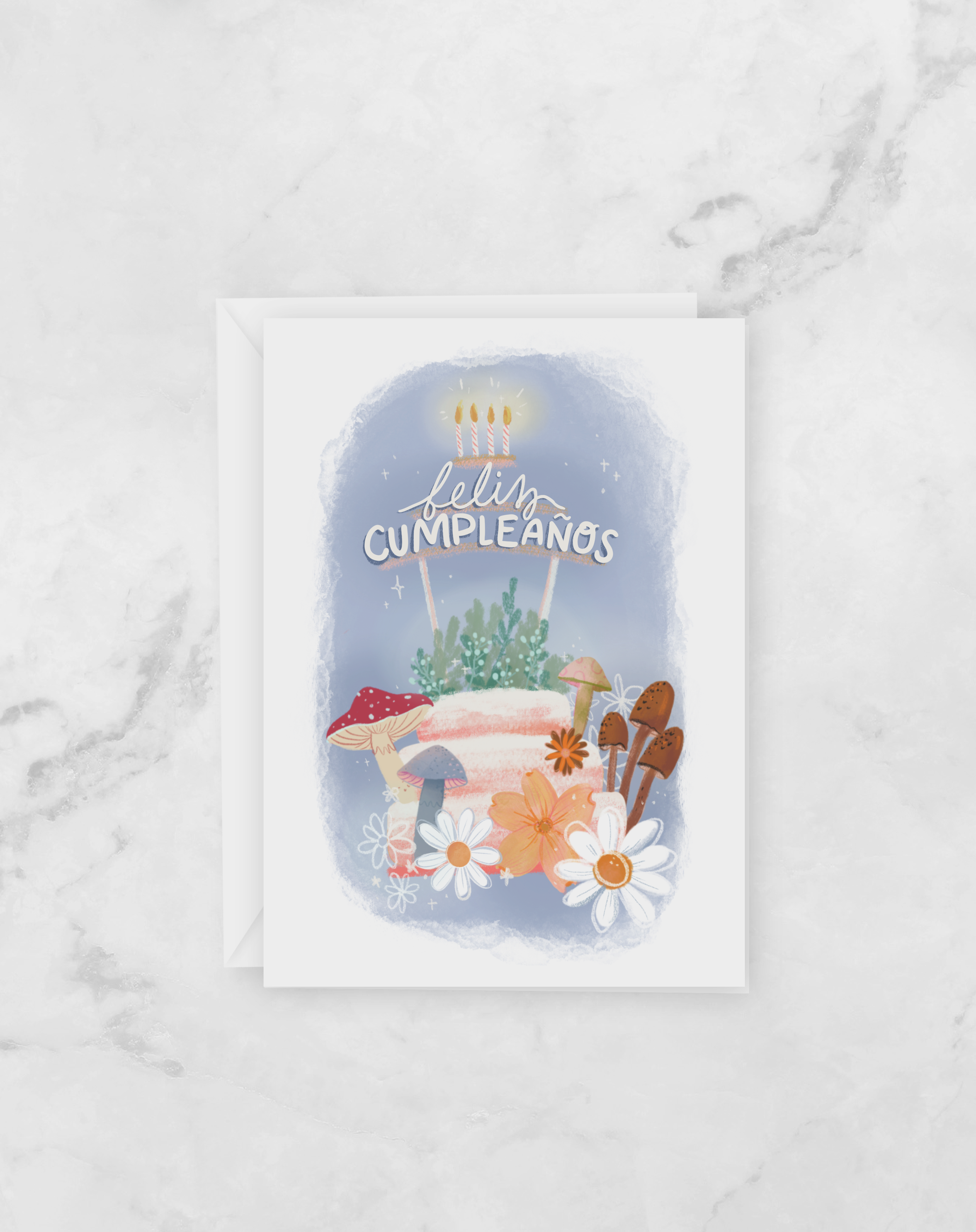 Card - Feliz Cumpleaños (Happy Birthday in Spanish, Cake)