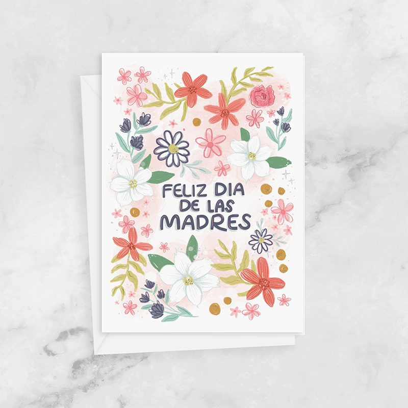 Card - Feliz Dia de la Madres (Floral)