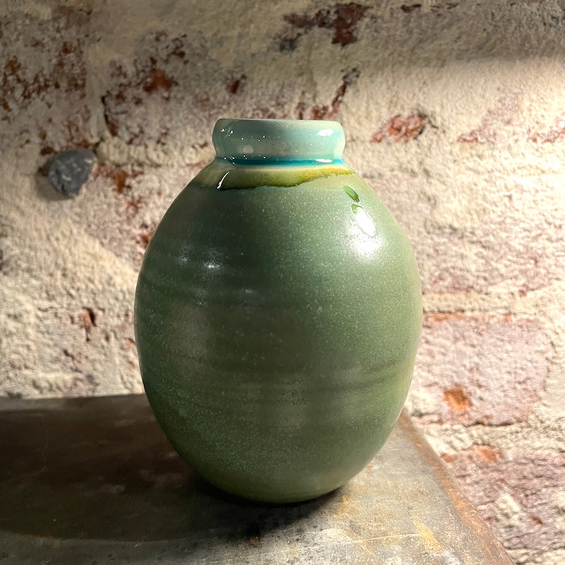 Vase - Olive + Turquoise