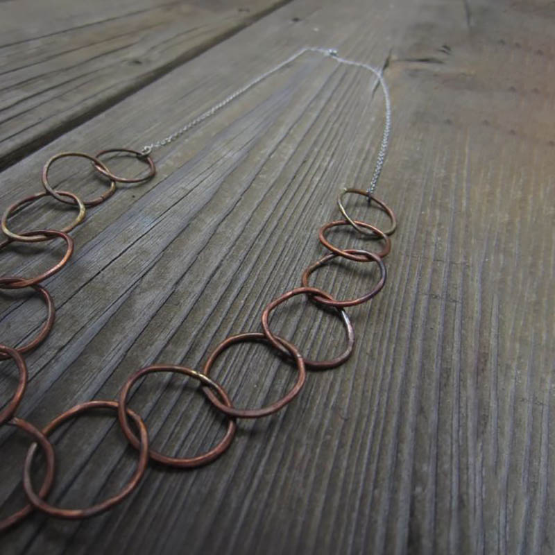 Necklace - Copper Hoop (medium)