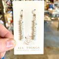 Earrings - Moonstone Saucer Stacks