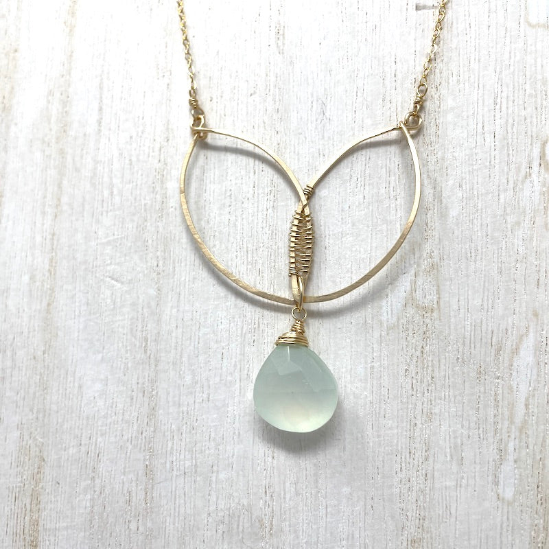 Necklace - Chalcedony Lotus