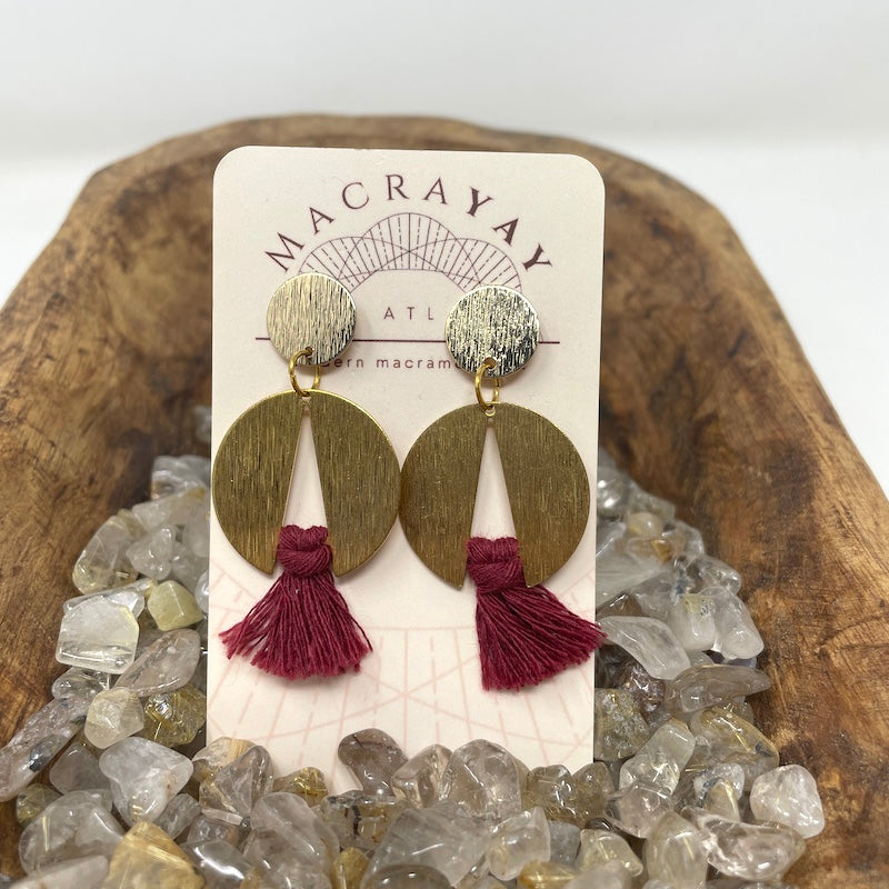Earrings - Open Disc | Brass
