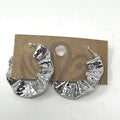 Earrings - Silver Wavy Hoops
