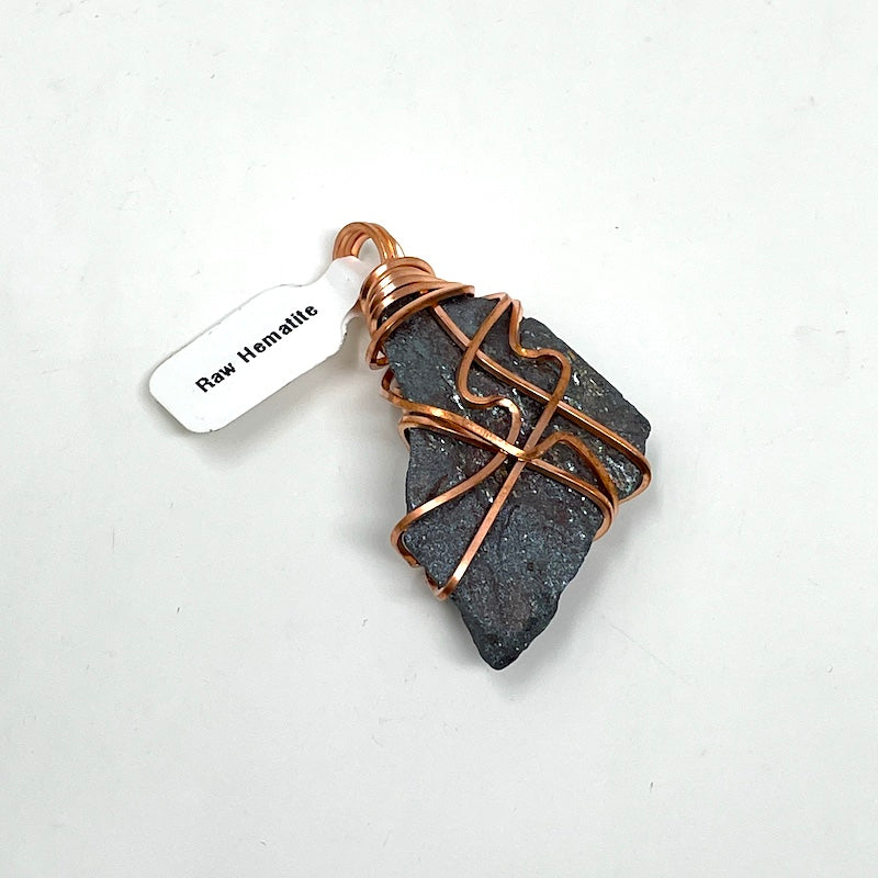 Pendant - Raw Hematite