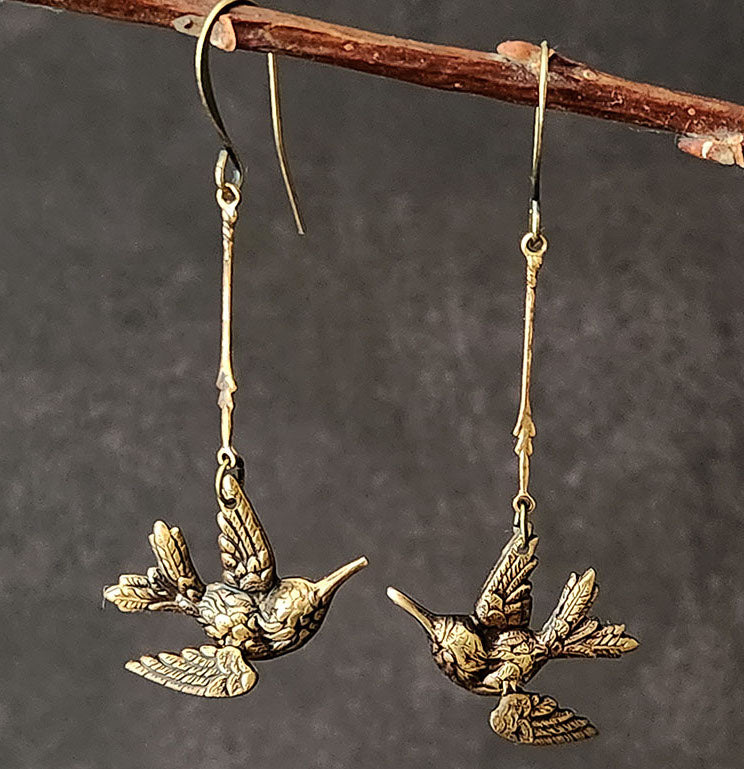 Earrings - Dainty Hummingbird