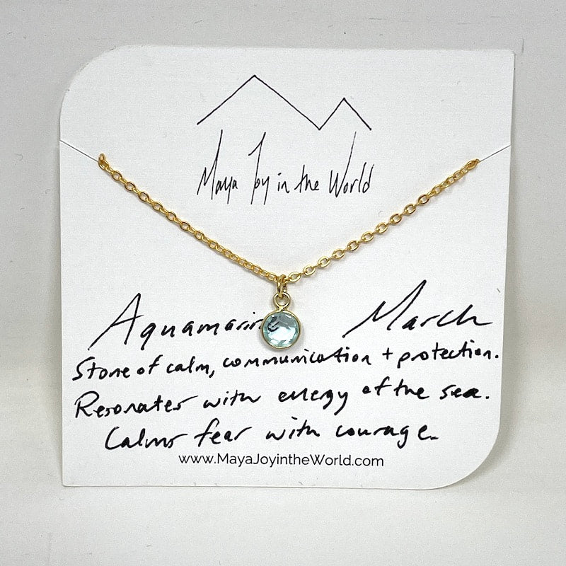 Birthstone Necklace - Gold