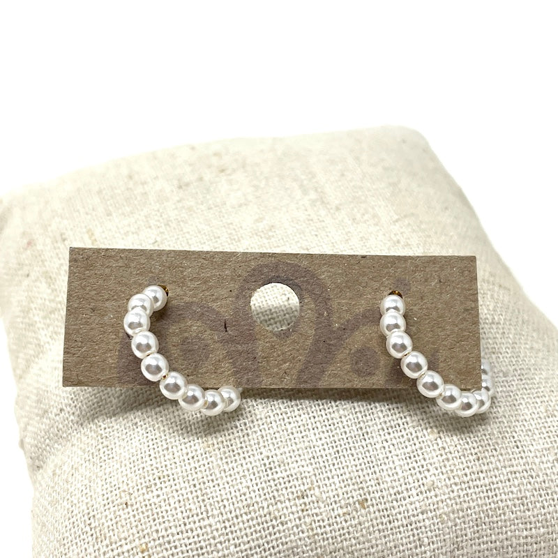 Studs - Pearl Hoops