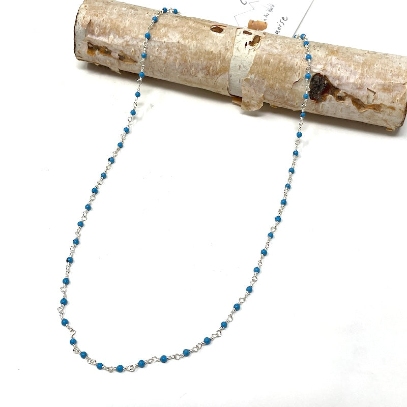 Gemstone Choker - Silver