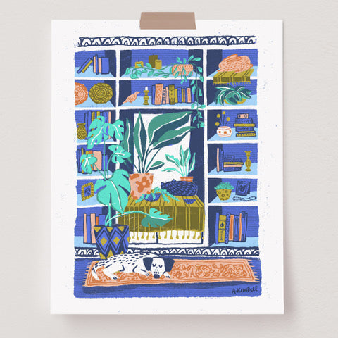 Print - Window Bookshelf