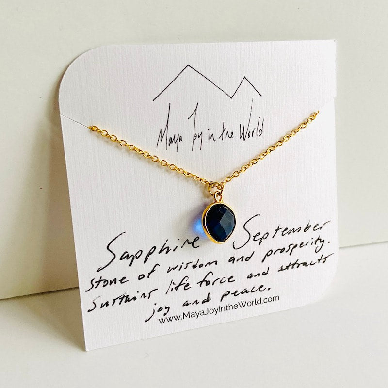 Birthstone Necklace - Gold