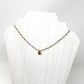 Necklace - Gold Pyrite Cross Choker