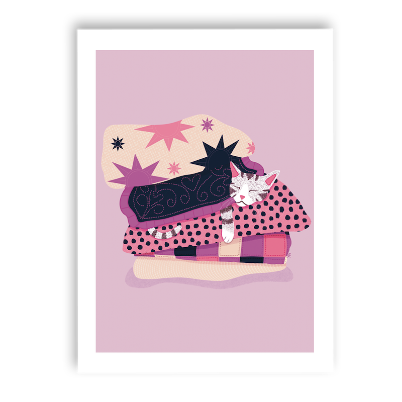 Print - Cozy Cat Nap
