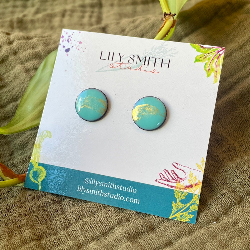 Dot Enamel Studs