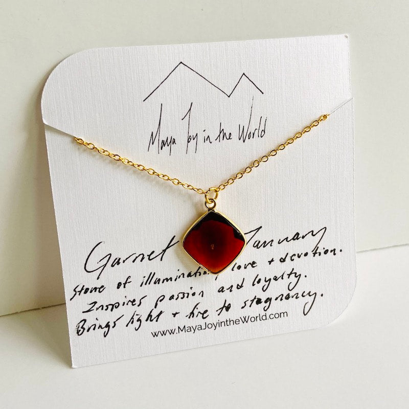 Birthstone Necklace - Gold