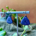 Purple Poppy Triangle Doodle Earrings