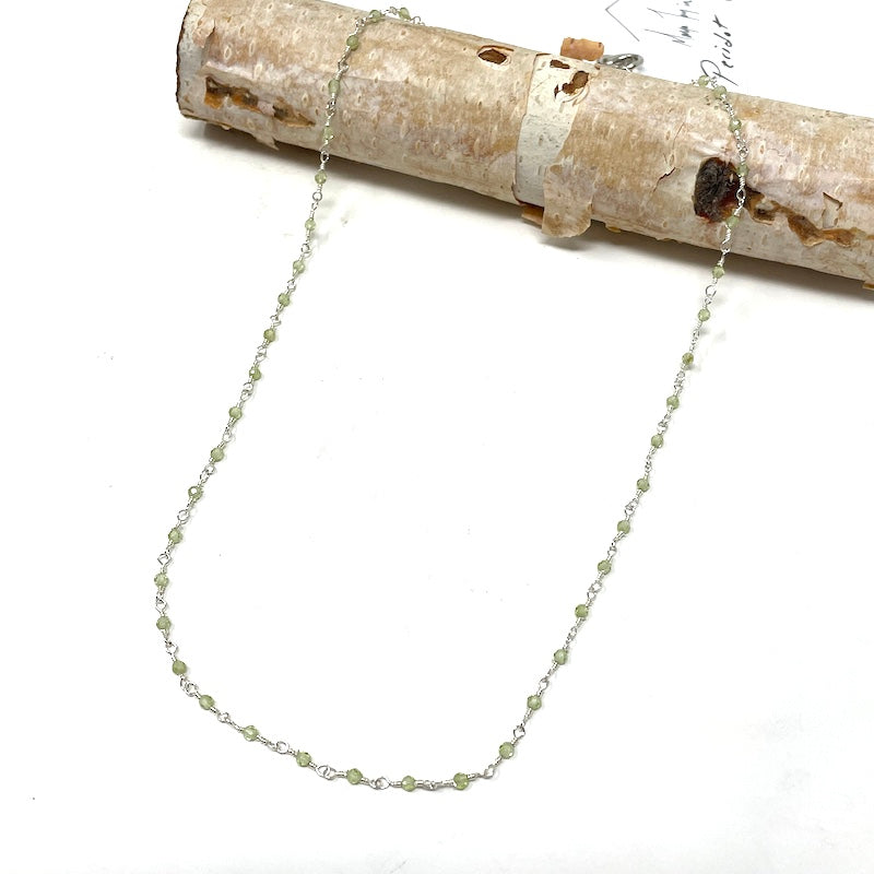 Gemstone Choker - Silver