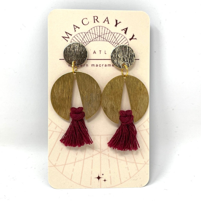 Earrings - Open Disc | Brass