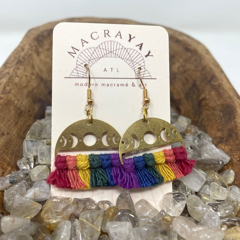 Earrings - Moonphase | Brass