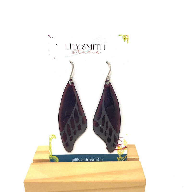 Butterfly Wing Enamel Earrings